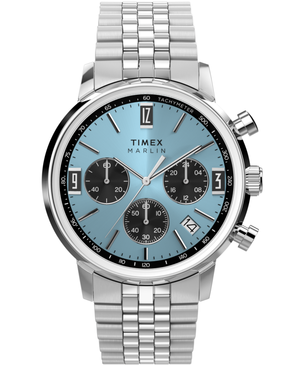 Marlin® Chronograph Tachymeter 40mm Stainless Steel Bracelet Watch