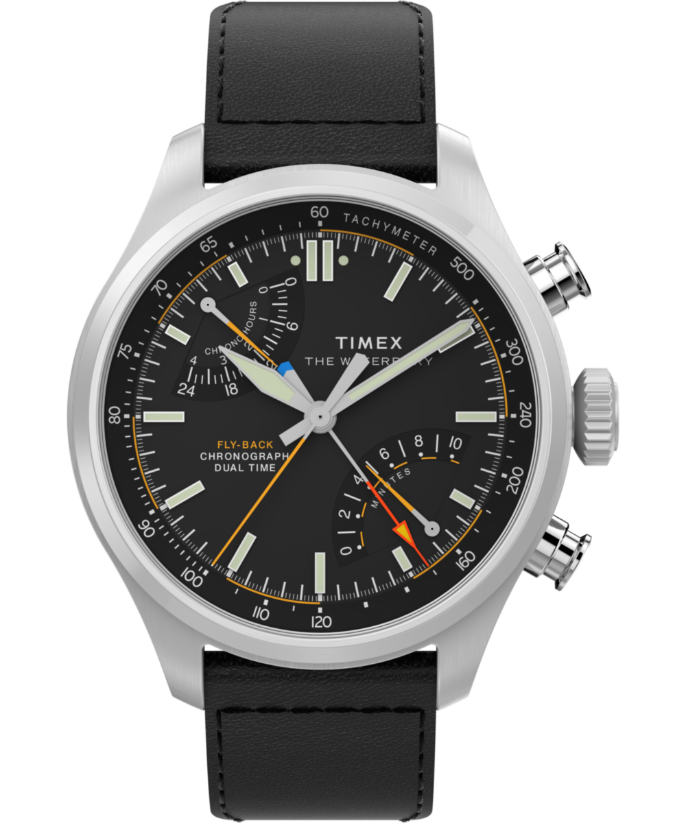 Waterbury Ace Fly-Back Chronograph 43mm Leather Strap Watch