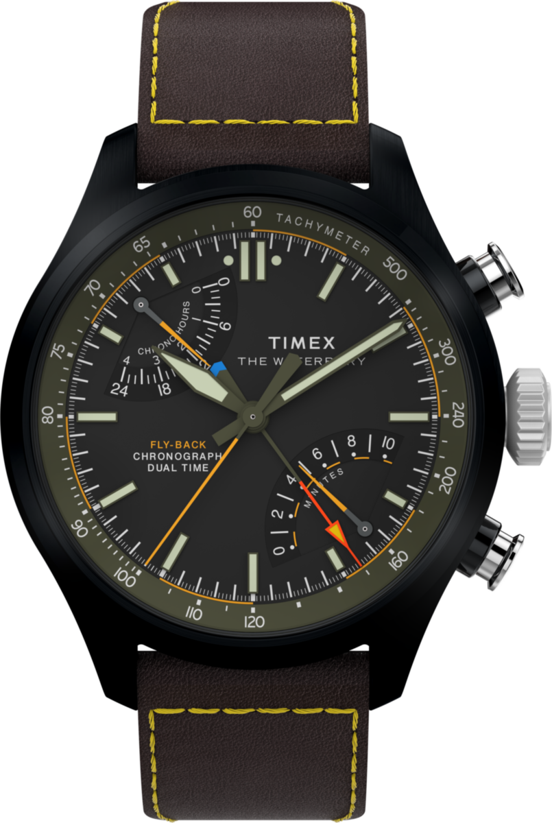 Waterbury Ace Fly-Back Chronograph 43mm Leather Strap Watch