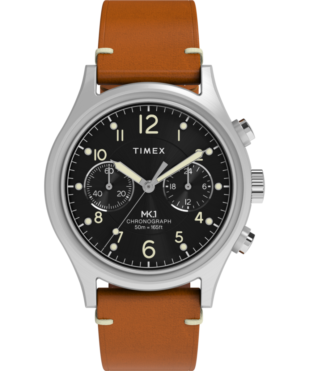 MK1 Chronograph 40mm Leather Strap Watch - TW2Y71100 | Timex US