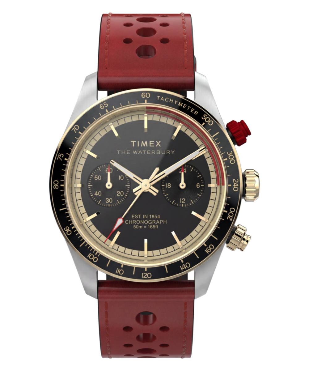 Waterbury Heritage Chronograph 39mm Leather Strap Watch