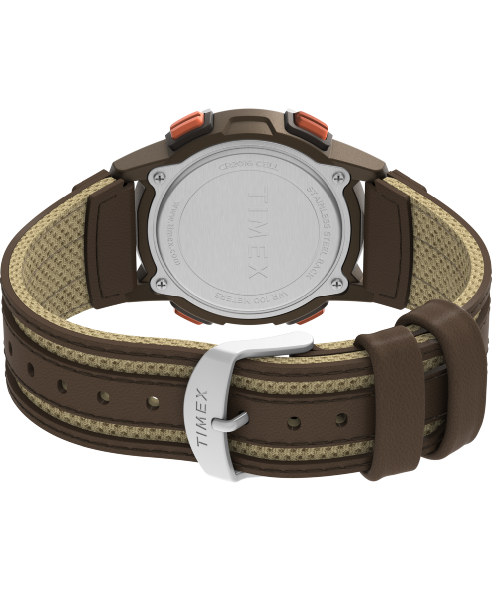 TW4B30400 Expedition CAT5 40mm Leather and Fabric Strap Watch Caseback with Attachment Image