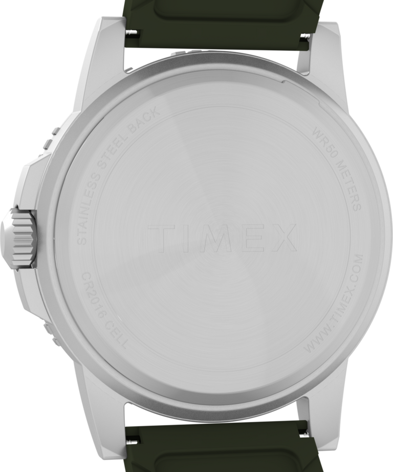 TW4B32100 Expedition Ridge 43mm Silicone Strap Watch Caseback Image