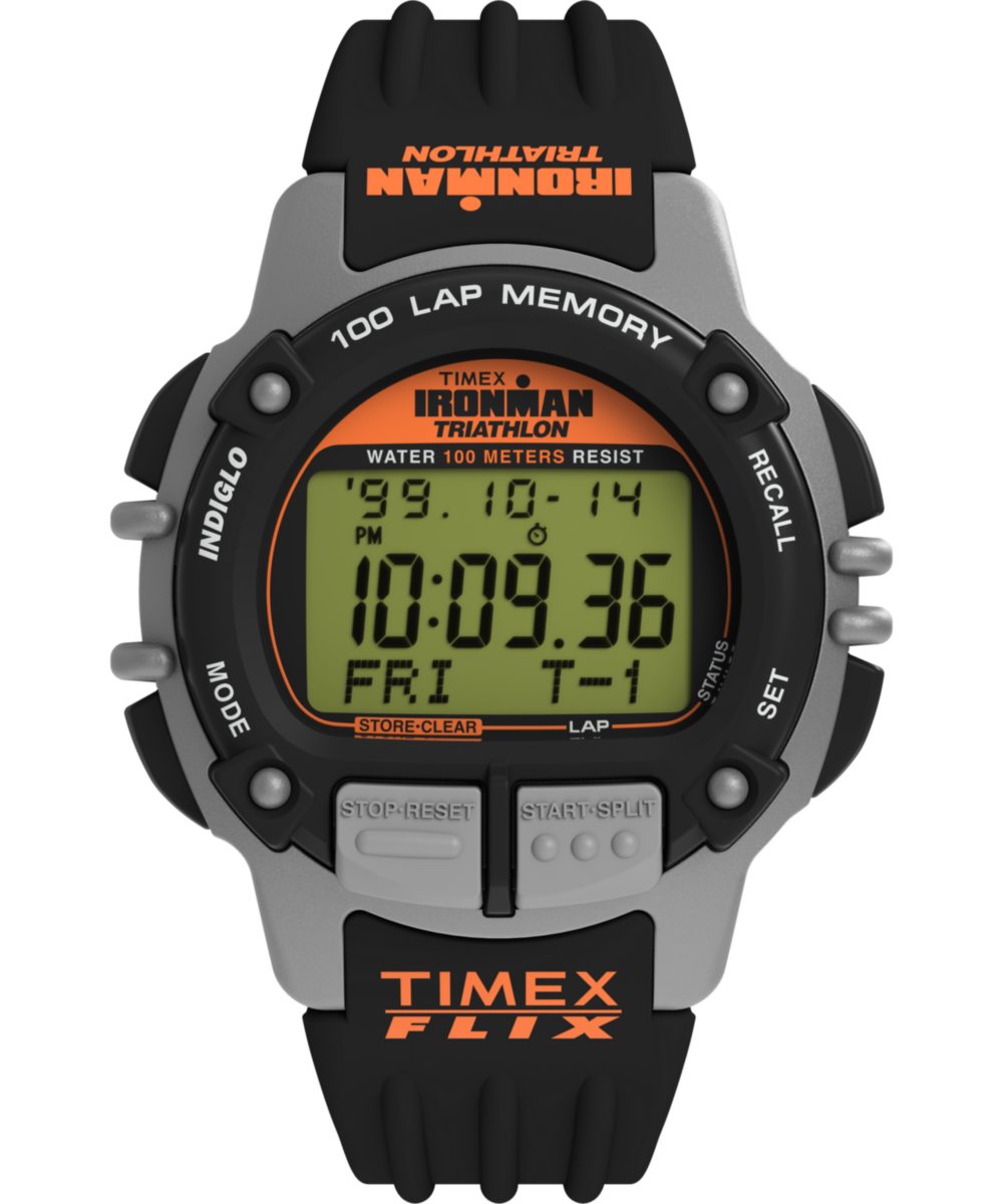 TIMEX® IRONMAN® Flix 100 Lap 42mm PU Strap Watch - TW5M63200