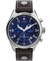 TWG030000 Timex X Pan Am Chronograph 42mm Leather Strap Watch Primary Image