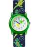 T728819J TIMEX TIME MACHINES® 29mm Green Gecko Elastic Fabric Kids Watch in Blue primary image