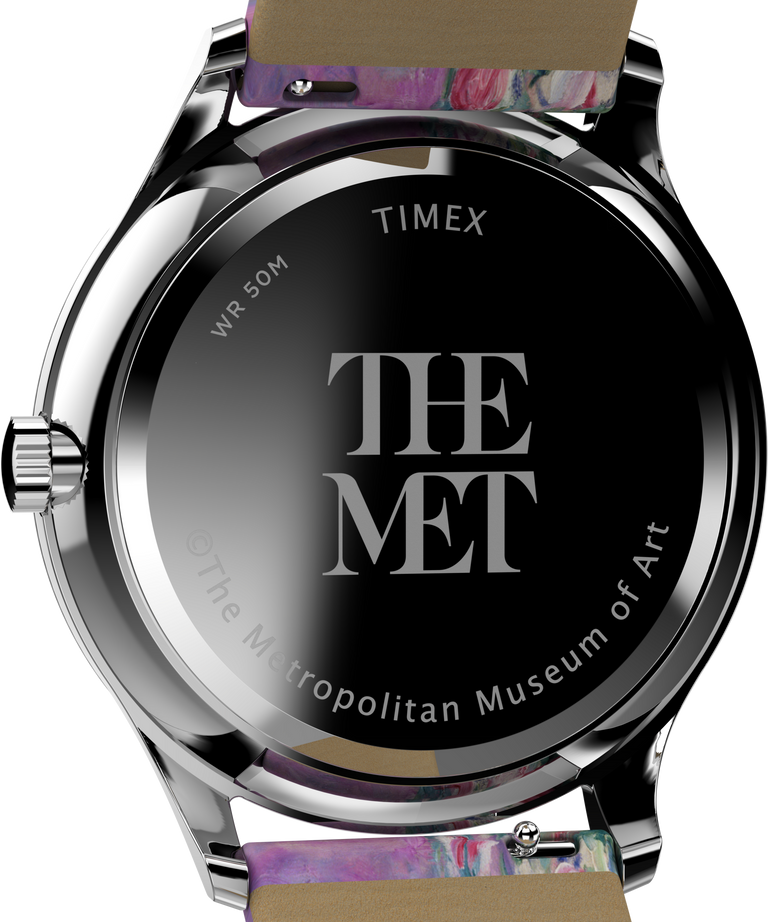 TW2W24900 Timex x The MET Klimt 40mm Leather Strap Watch Caseback Image