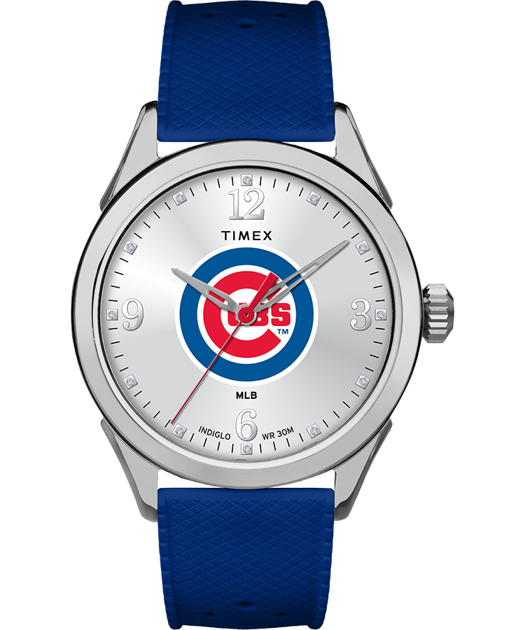 Timex Women's Watch Athena Royal Blue Chicago Cubs | Blue/Silver-Tone/White/N\/A, Brass