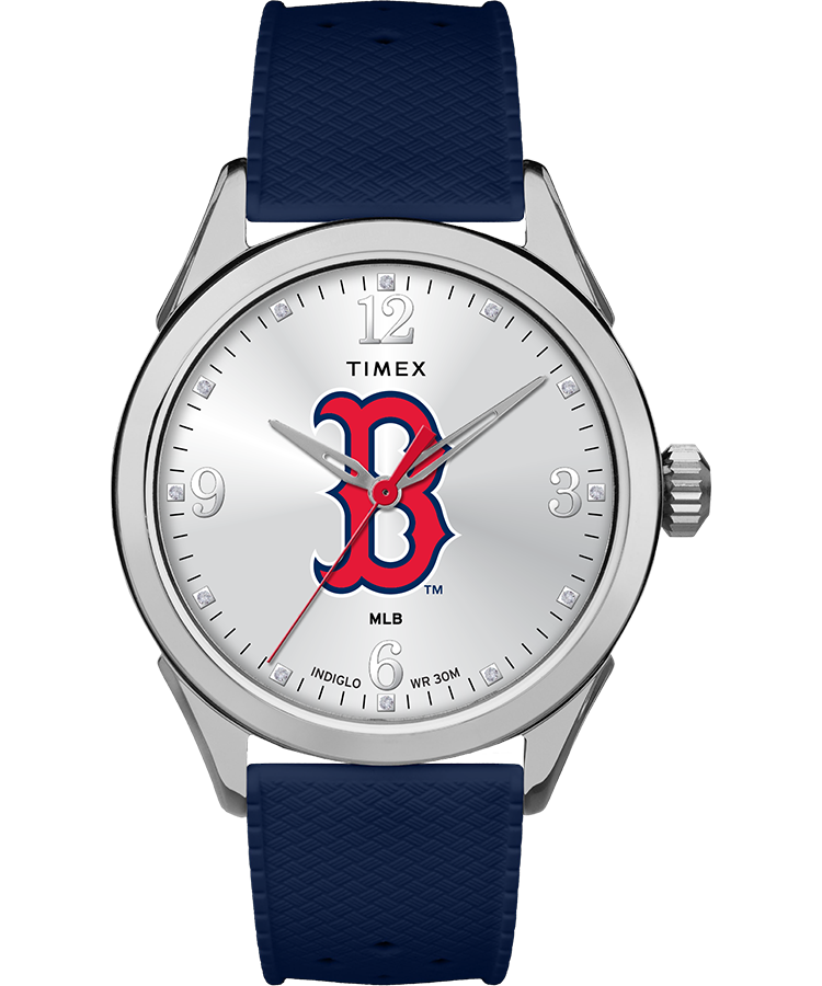 Timex Women's Watch Athena Navy Boston Red Sox Watch | Silver-Tone/Blue/White, Brass