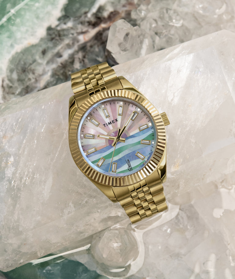 FIND BLISS IN NEW BEGINNINGS WITH THE TIMEX LEGACY X JACQUIE AICHE SUNRISE