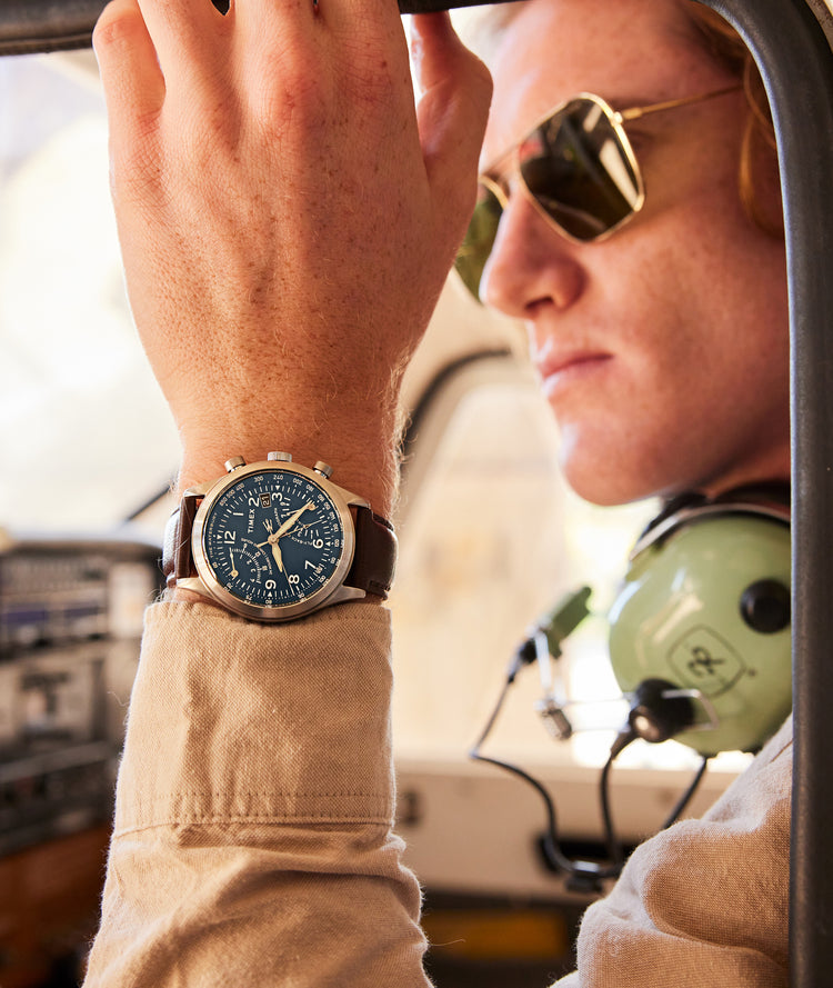 Timekeeping takes flight with our Waterbury Traditional Fly Back Chronograph