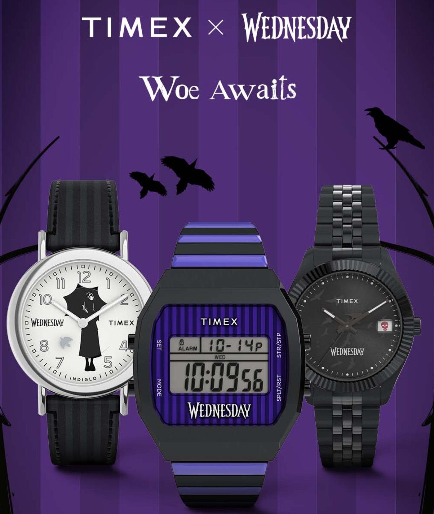 Woe Awaits: Discover the Timex x Wednesday Collection | Timex US