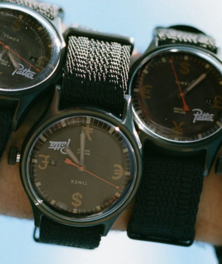 Three watches shown in different directions on a wrist