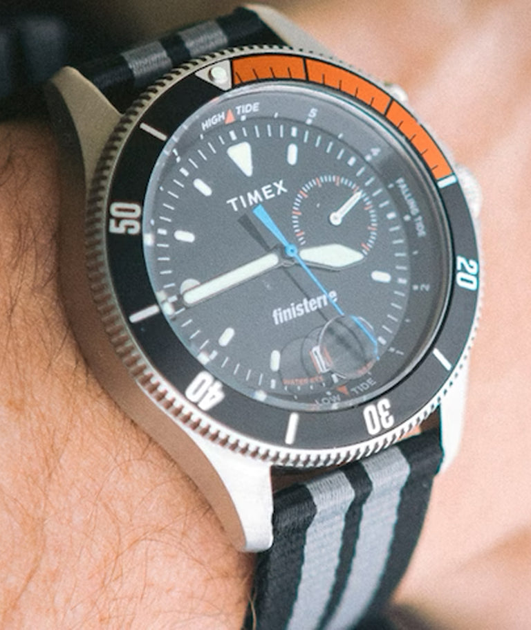Up close of a watch on a man's wrist