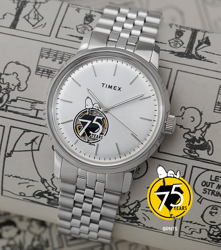 Peanuts® x Timex Marlin® Automatic 75th Anniversary 40mm Stainless