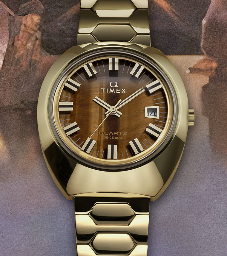 Q Timex® 1972 Time Machine Reissue 39mm Stainless Steel Bracelet