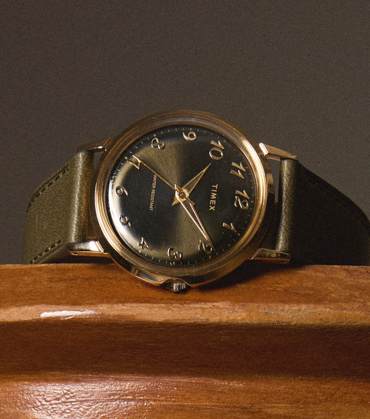 Timex x Todd Snyder 34mm Leather Strap Watch - TW2Y51700