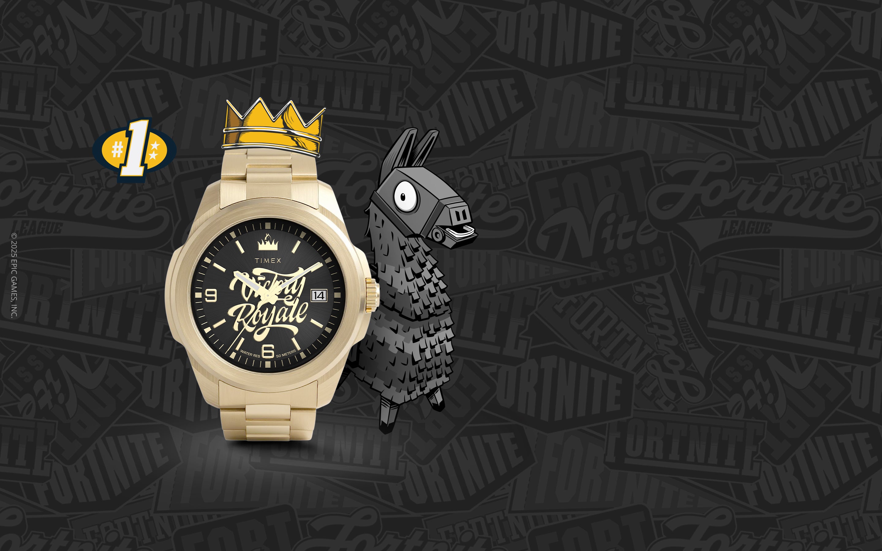 Timex x Fortnite Essex 45mm Stainless Steel Bracelet Watch