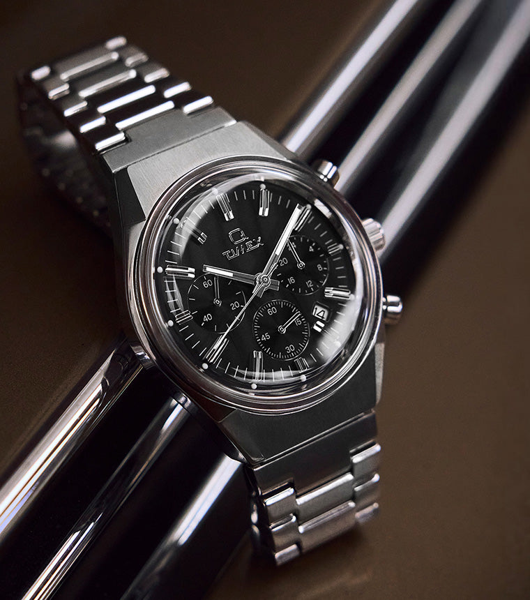 Q Timex® Falcon Eye Chronograph 40mm Stainless Steel Bracelet