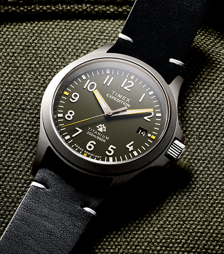 Expedition Titanium 38mm Leather Strap Watch - TW2W78100 | Timex US