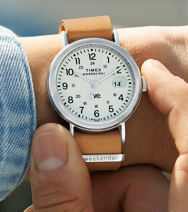 Weekender 37mm Leather Strap Watch - TW2W86500 | Timex US