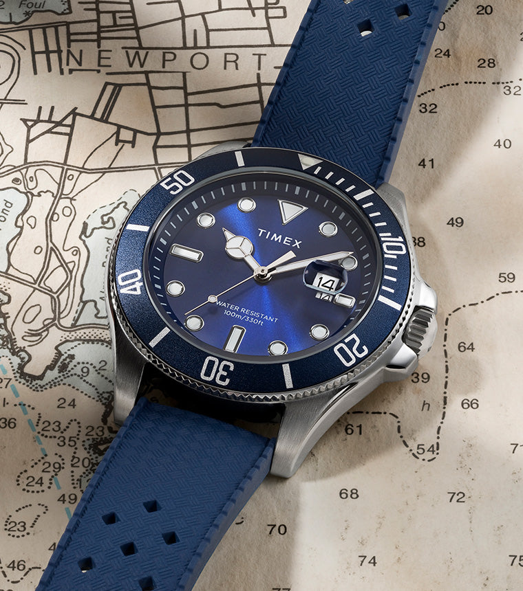 Harborside Coast 44mm Synthetic Rubber Strap Watch - TW2Y05000