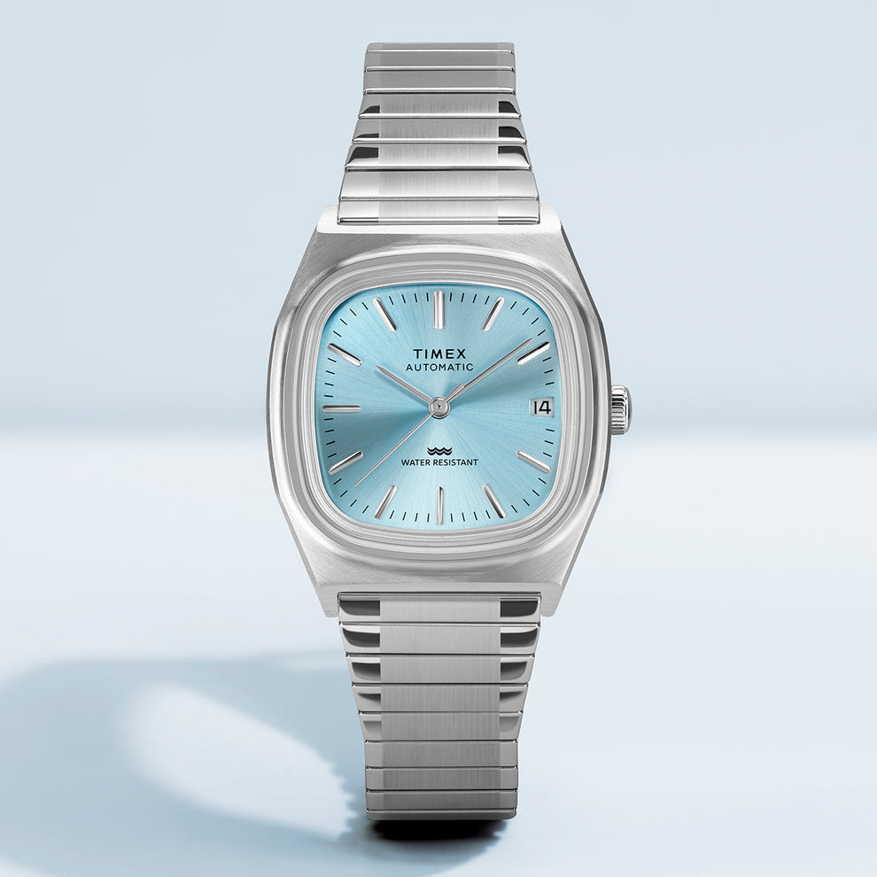 Timex® Automatic 1983 E Line 34mm Stainless Steel Expansion Band Watch ...