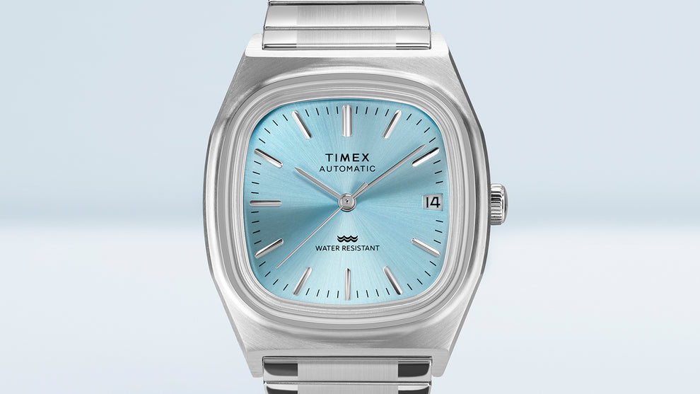Timex® Automatic 1983 E Line 34mm Stainless Steel Expansion Band Watch ...