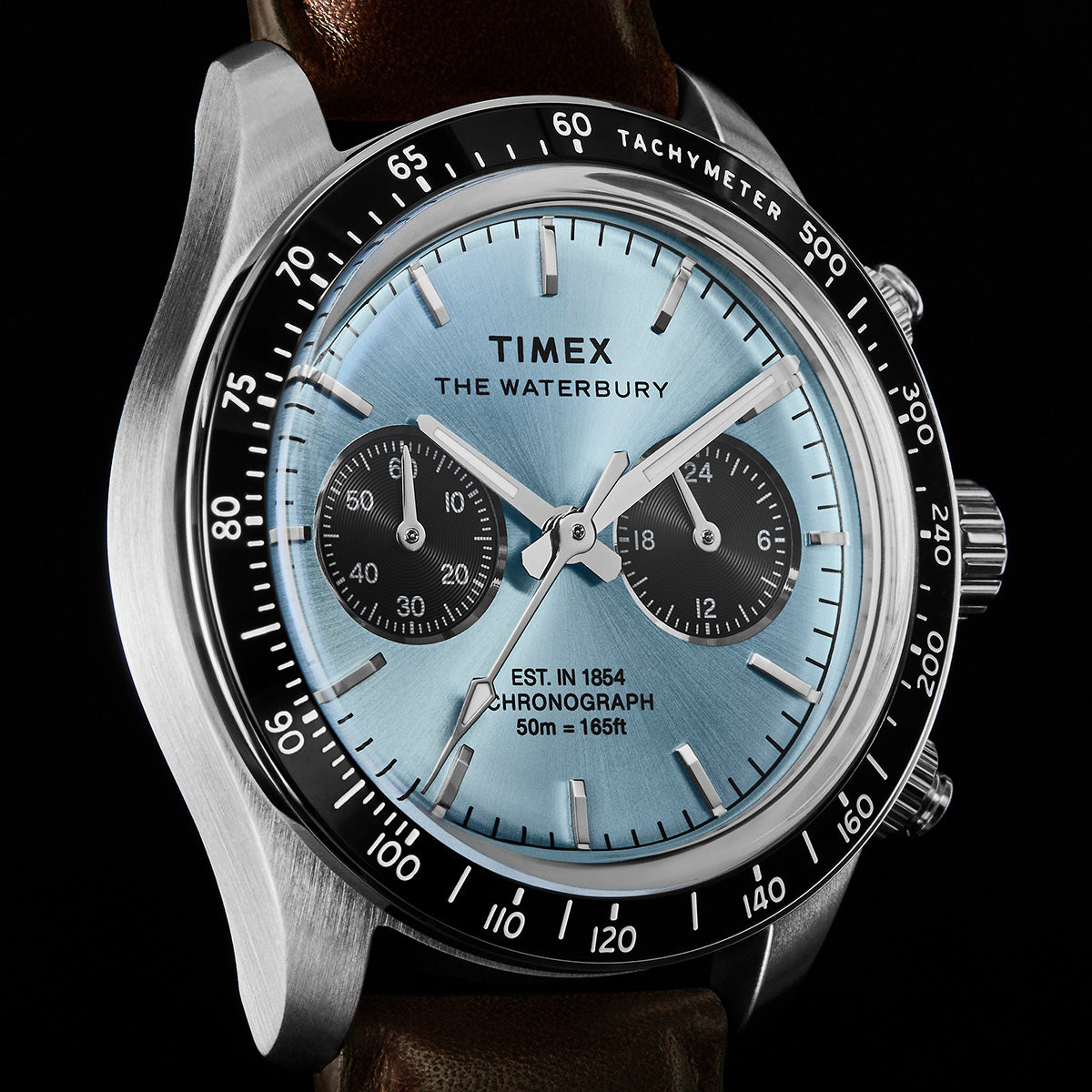 トゥデイ Waterbury Heritage Chronograph 39mm Leather Strap Watch