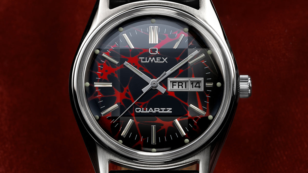 Timex Red Display Q Timex Red Vega 1978 Reissue 38mm Leather Strap Watch - TW2Y55700 ...