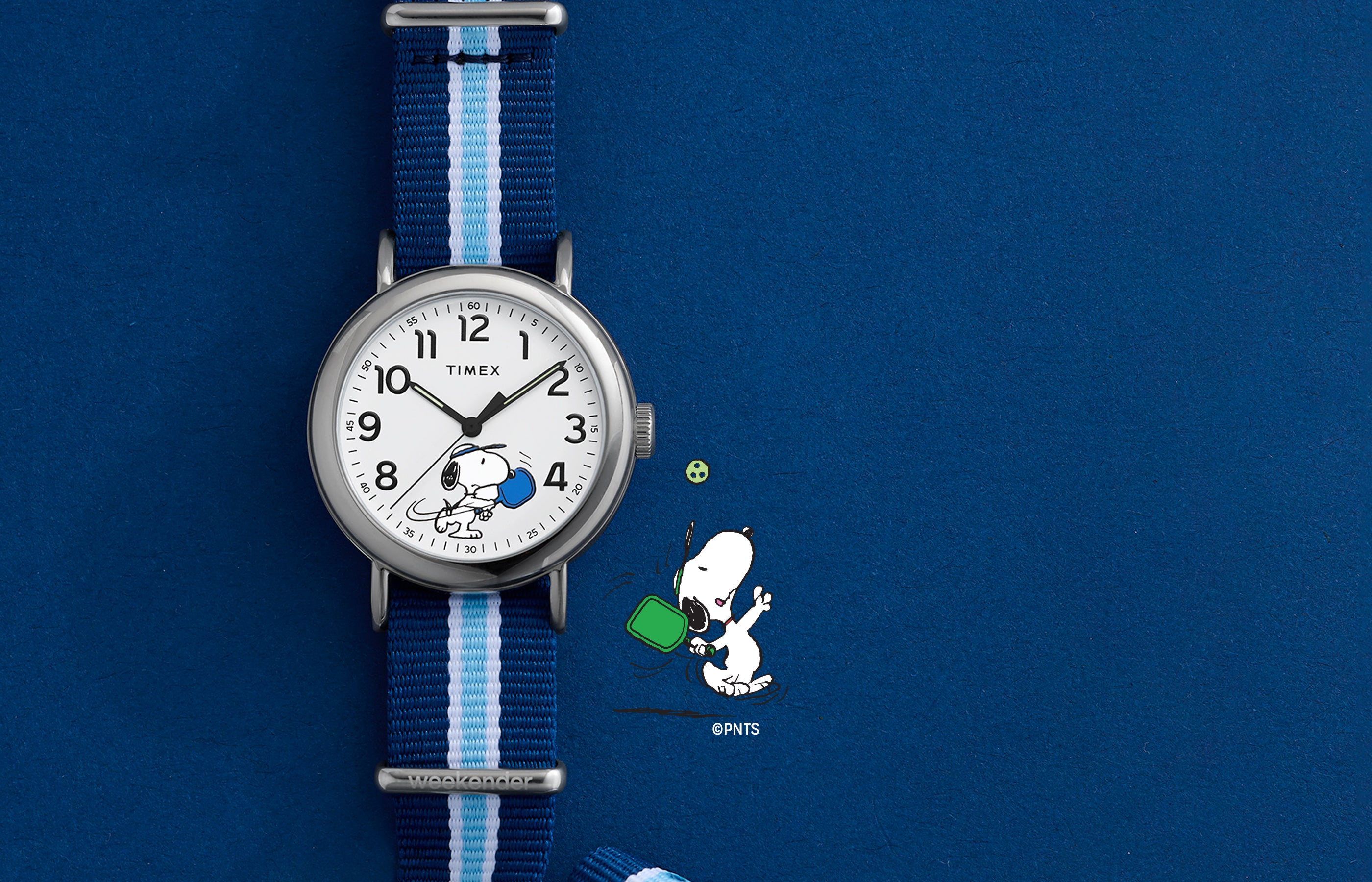 Peanuts® x Timex Weekender Pickleball 37mm Fabric Strap Watch