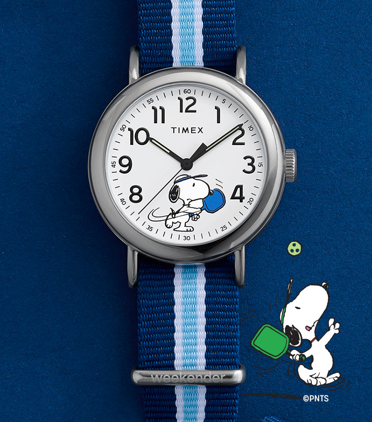 Peanuts® x Timex Weekender Pickleball 37mm Fabric Strap Watch