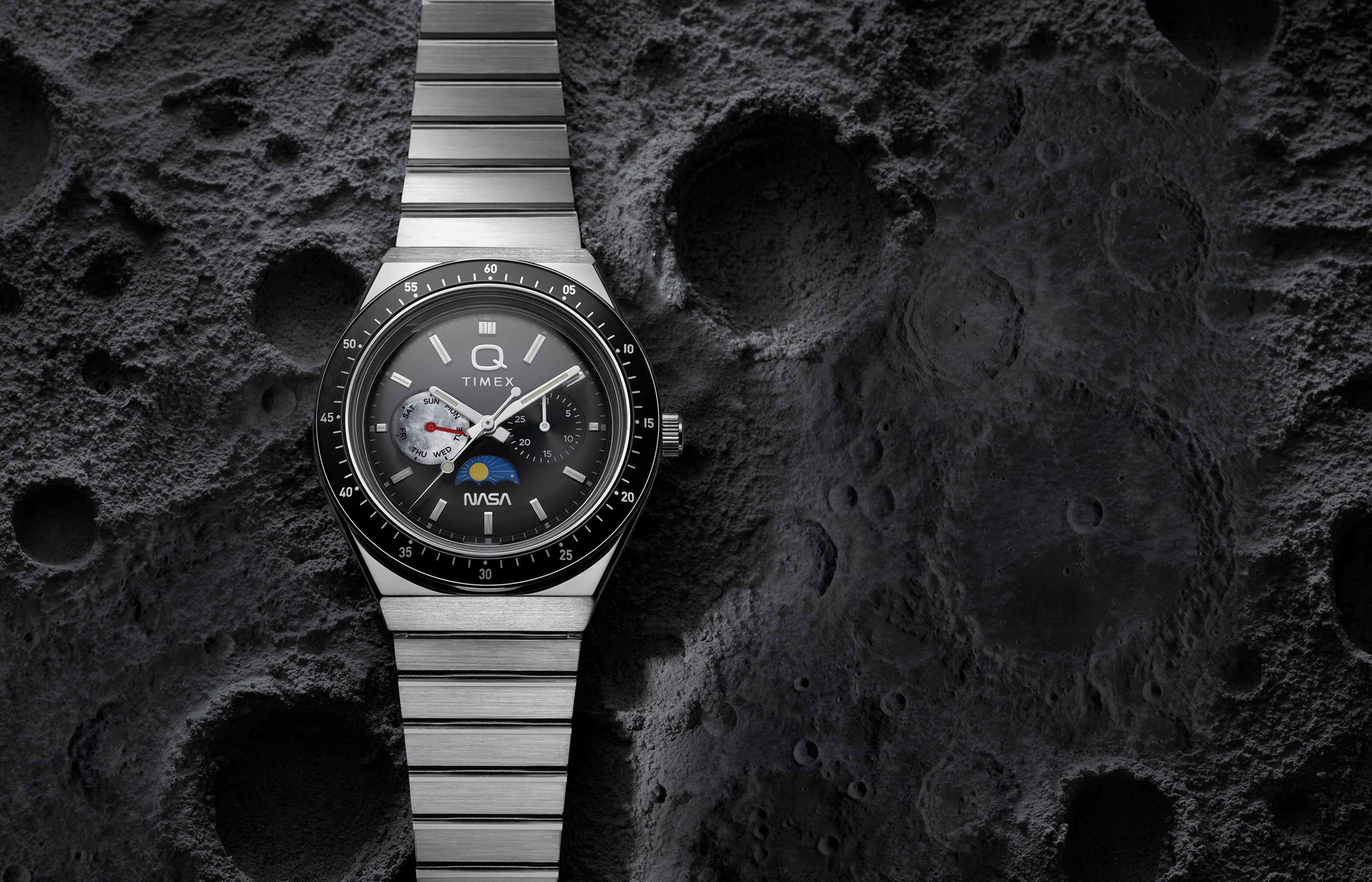 Q Timex NASA 40mm Stainless Steel Bracelet Watch - TW2Y56700