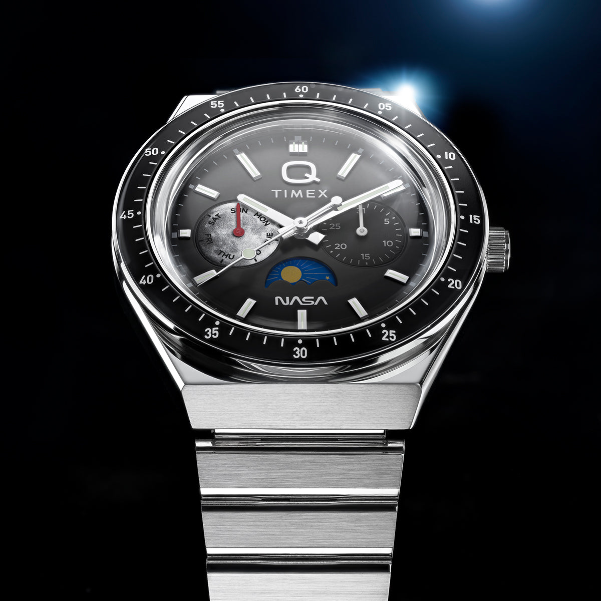 Q Timex NASA 40mm Stainless Steel Bracelet Watch - TW2Y56700