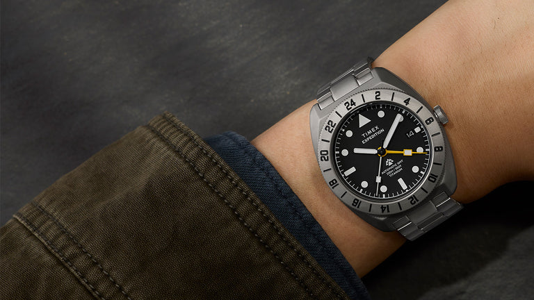 Expedition® Pioneer Titanium Automatic GMT 41mm Titanium Bracelet Watc ...
