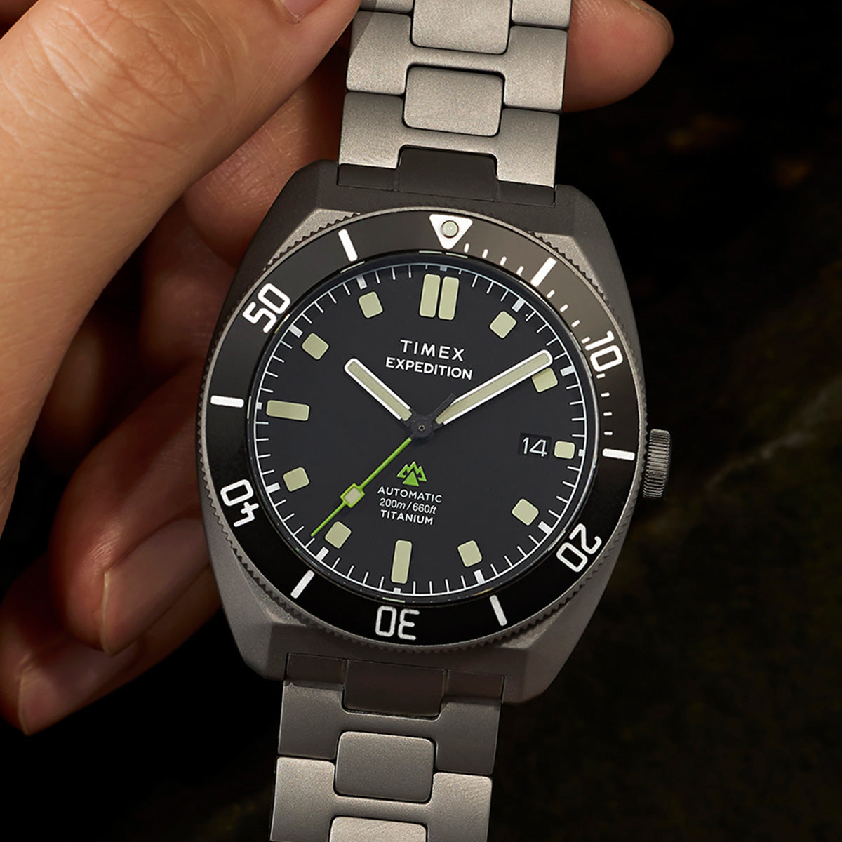 Expedition® Pioneer Titanium Automatic 41mm Bracelet Watch