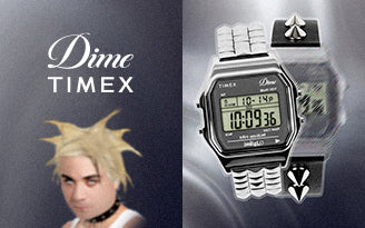 【限定・完売品】END. × TIMEX デジタル腕時計(美品) Dime x Timex - Presented by END. 34mm Stainless Steel Bracelet