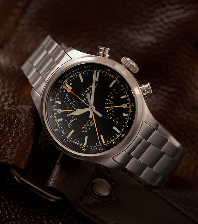 Waterbury Ace Fly-Back Chronograph 43mm Stainless Steel Bracelet