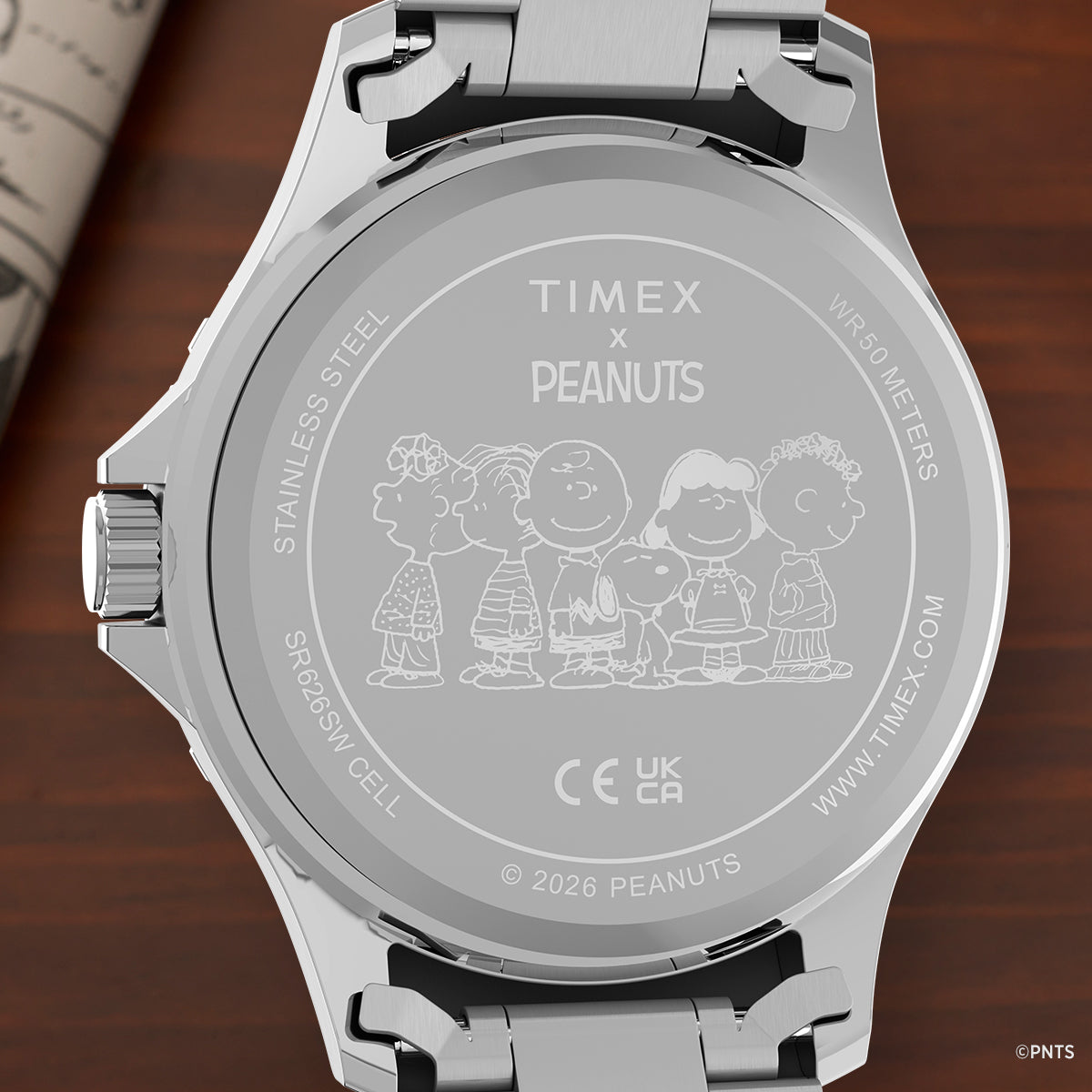 Peanuts® x Timex Navi Snoopy Soccer 41mm Stainless Steel Bracelet