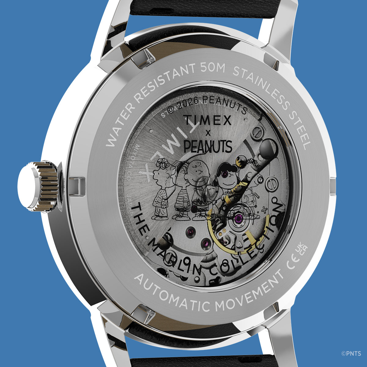 Peanuts® x Timex Marlin® Automatic Americana 40mm Leather Strap
