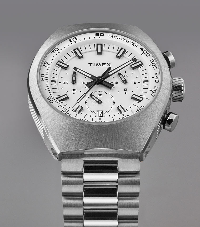 Timex Legacy Tonneau Chronograph 42mm Stainless Steel Bracelet Watch