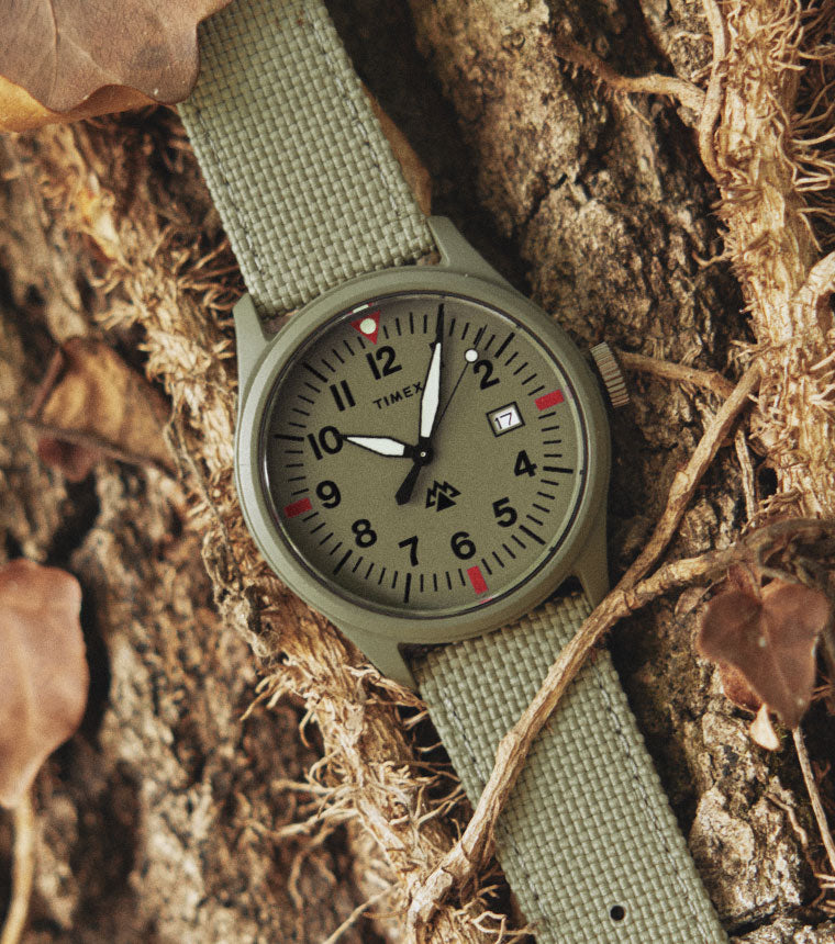 Expedition North® Traprock 43mm Eco-Friendly Fabric Strap Watch