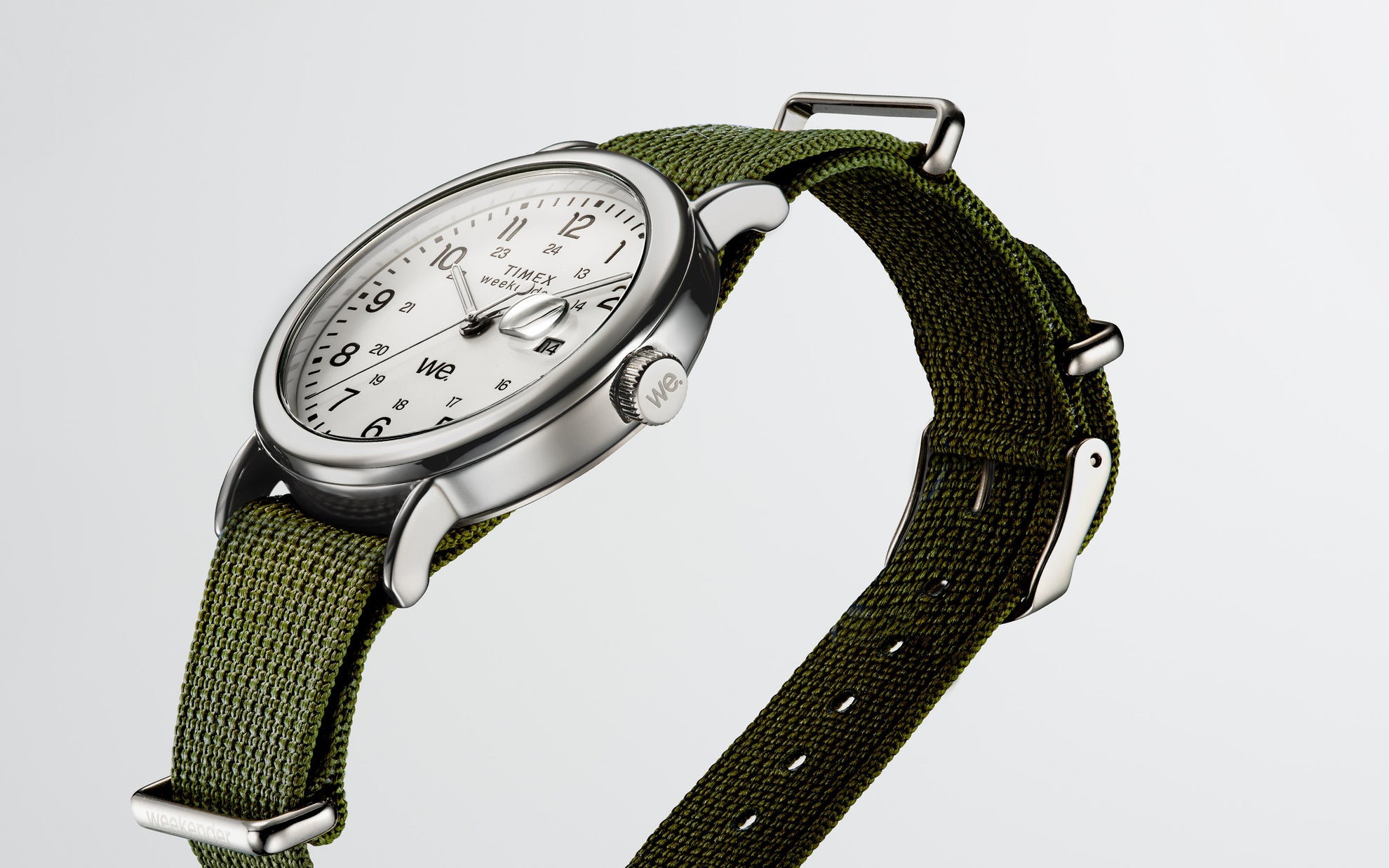 Weekender Green Fabric Strap Watch 