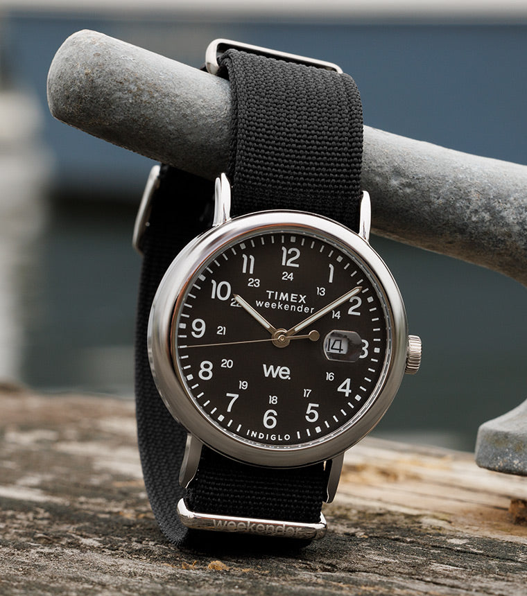 Weekender Black Fabric Strap Watch 