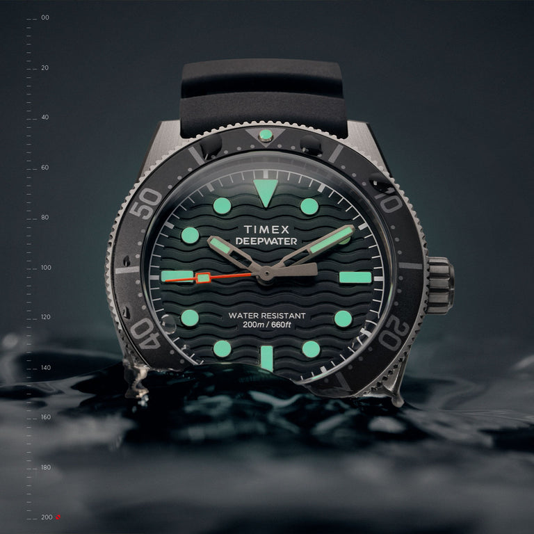 Deepwater Reef 200 Synthetic Rubber Strap Watch   