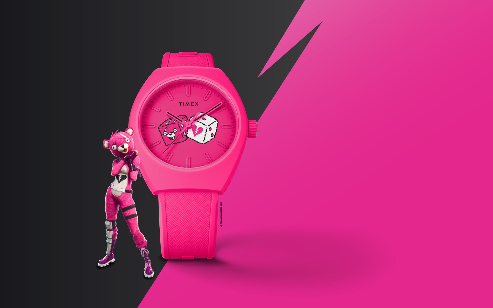 Timex Urban Pop x Fortnite® Pink Bio-TPU Strap Watch 