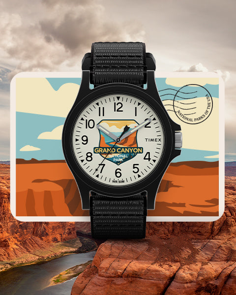 Watch featuring the Grand Canyon National Park with rocks in the background