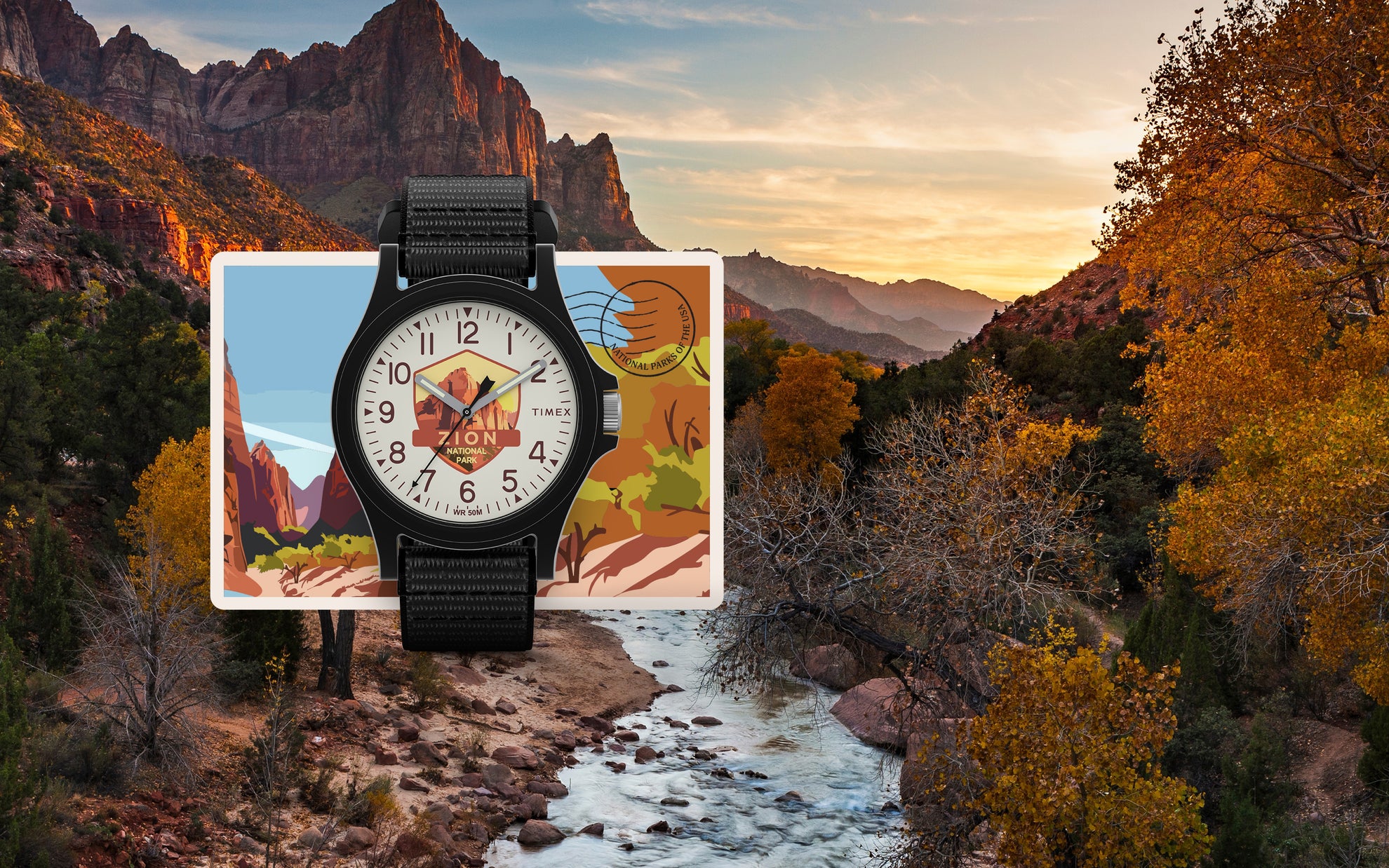 TW2Y32500 - Timex Zion National Park 40mm Fabric Strap Watch