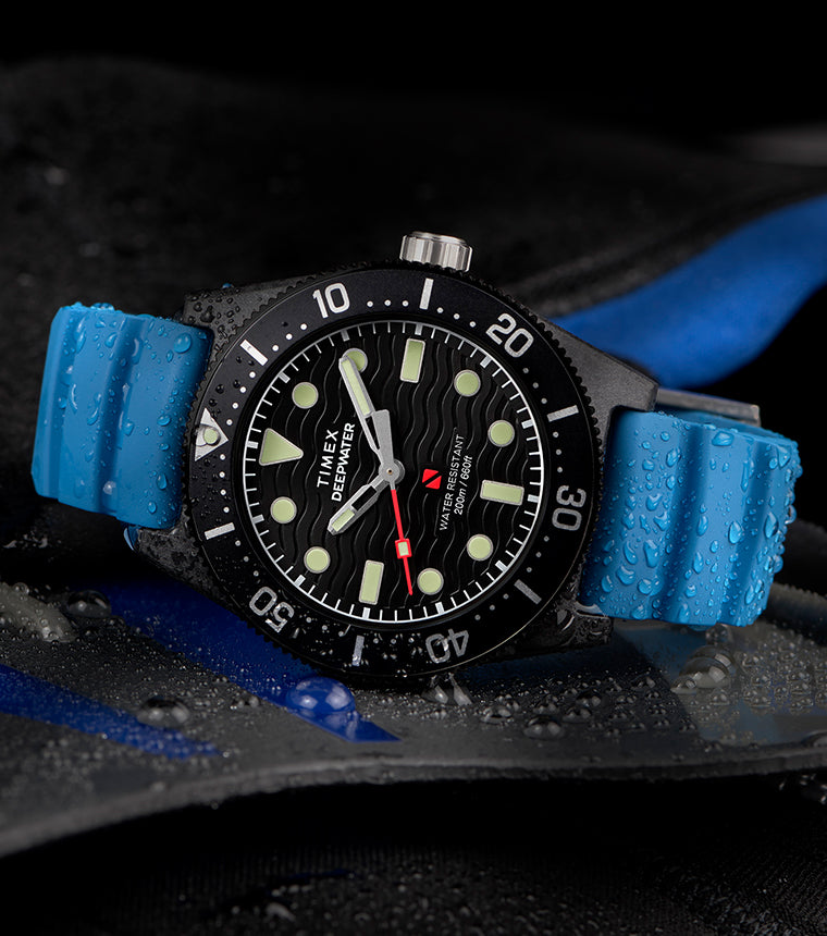 Deepwater Reef 200 XCF 43mm Synthetic Rubber Strap Watch