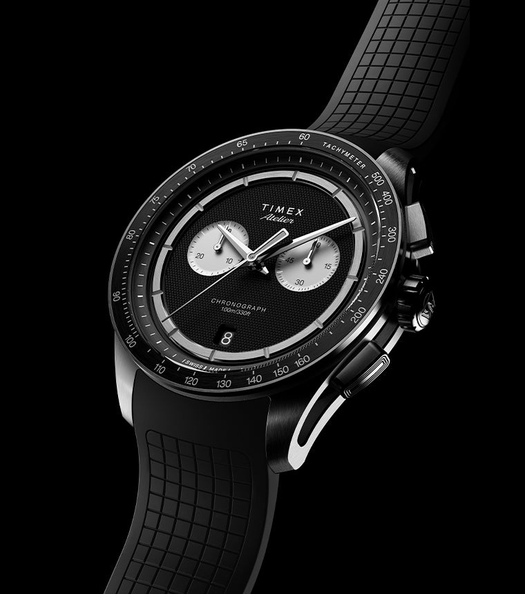 Timex Atelier Chronograph Quartz M1q 40mm Swiss Made NBR Synthetic